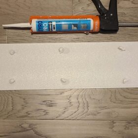 glue up ceiling plank installation