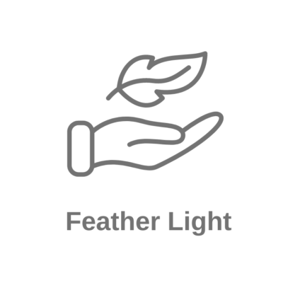 feather light badge