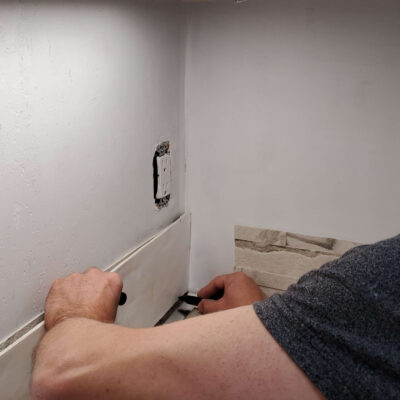 north york backsplash stone veneer installation