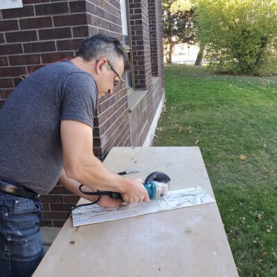 stone veneer installation for office