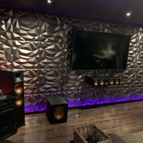 3d wall panels installation in toronto home theatre