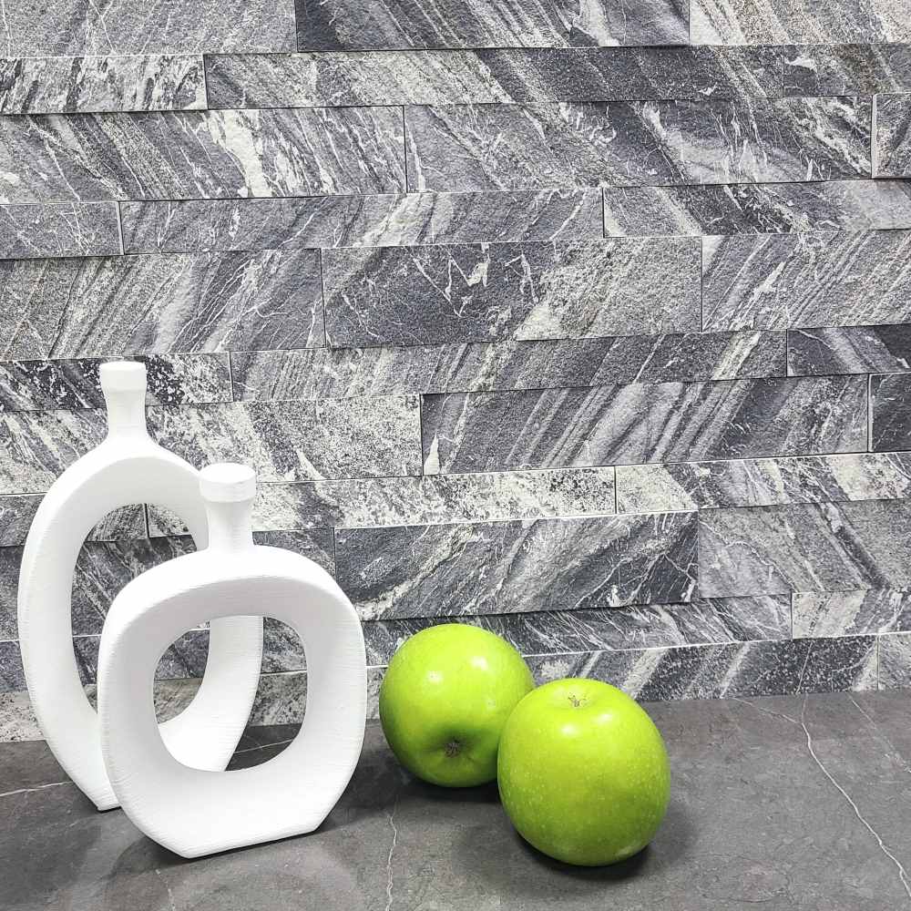 Ashy Snow peel and stick stone veneer panels (8)