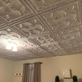gothic tiles transform bedroom ceiling