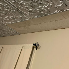victorian ceiling tile installation in selkirk