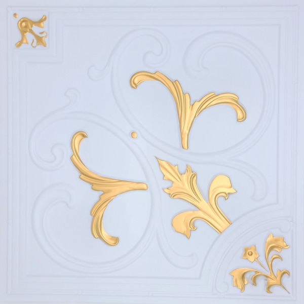 204 White Matt Gold 1