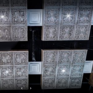 TD05 Antique Whte Faux Tin Ceiling Tile