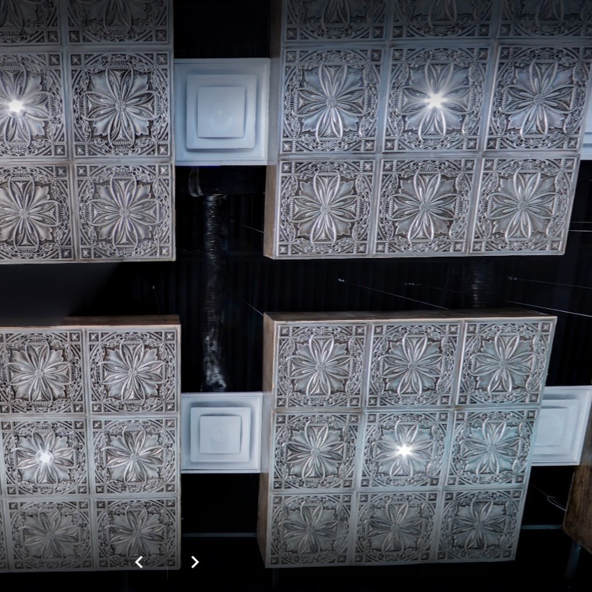 TD05 Antique Whte Faux Tin Ceiling Tile