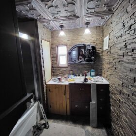 bathroom upgrade with ceiling tiles
