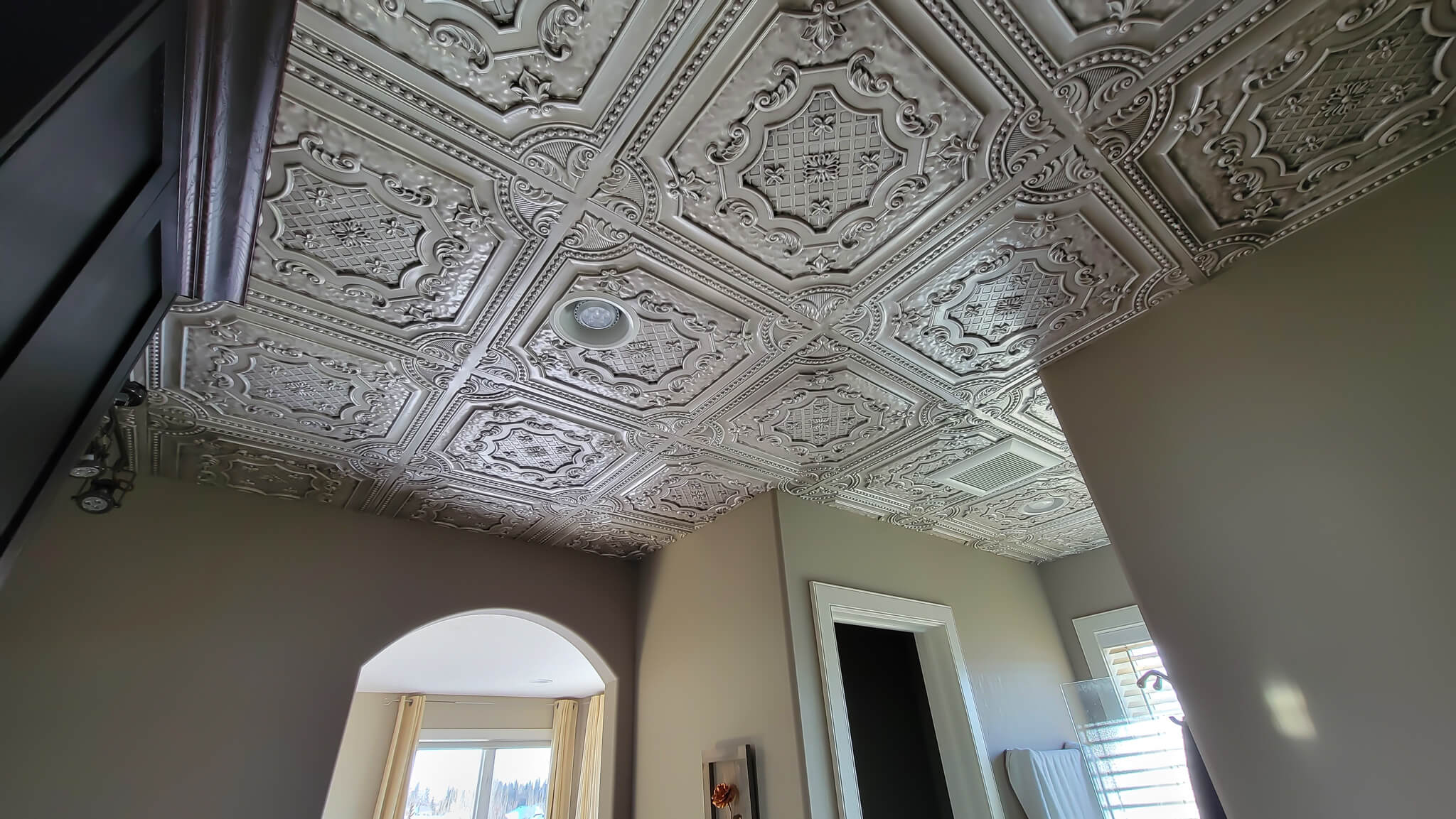 installing medieval ceiling tiles