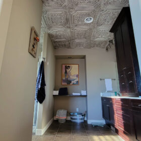 medieval ceiling tile installation