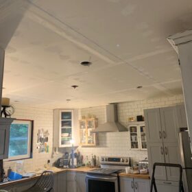 nanaimo ceiling tile installation in kitchen