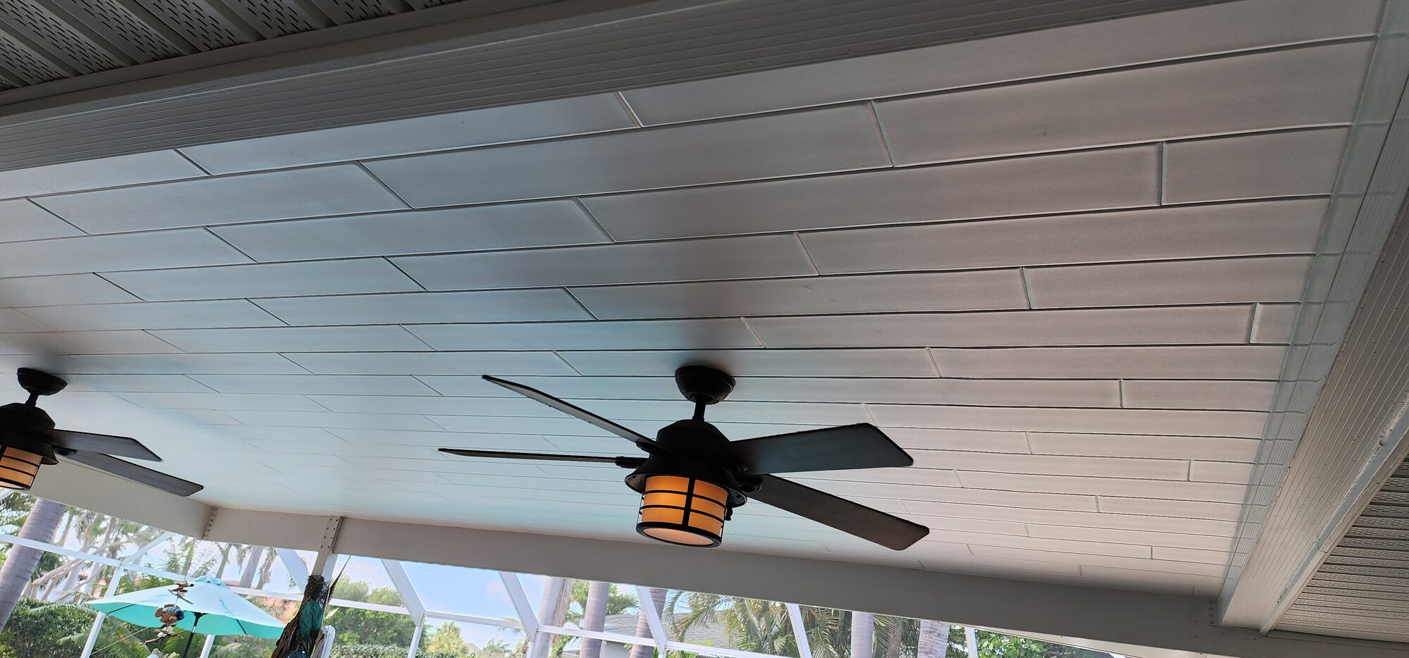 Installing Ceiling Planks For Porch In
