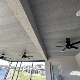 ceiling plank installation for florida porch