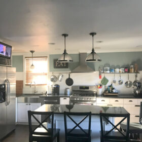 ceiling plank installation for kitchen