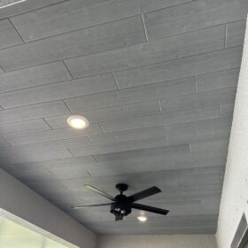 enhancing enclosed porch with ceiling planks
