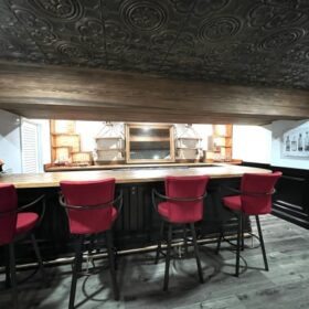 basement bar ceiling tile installation