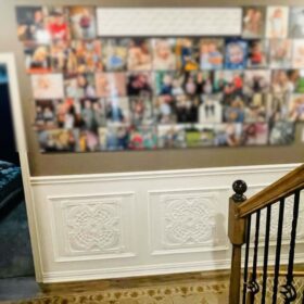ceiling tile installation in hallway