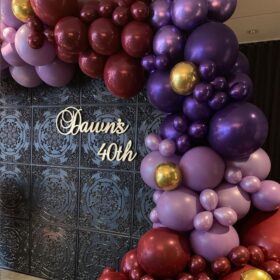 diy backdrop with ceiling tiles