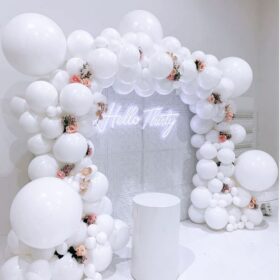 making event backdrop with ceiling tiles