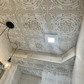 ceiling tile installation in bc bathroom