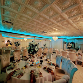 ceiling tiles in banquet hall