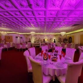 ceiling tiles in banquet hall installation
