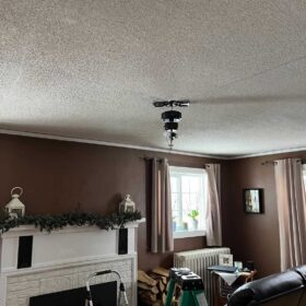 covering popcorn ceilings with styrofoam tiles