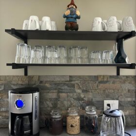 installing stone veneer as kitchen backsplash