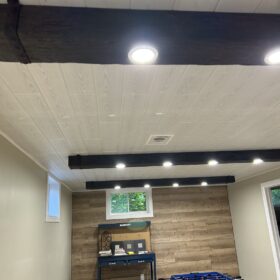 installing whitewash styrofoam ceiling planks