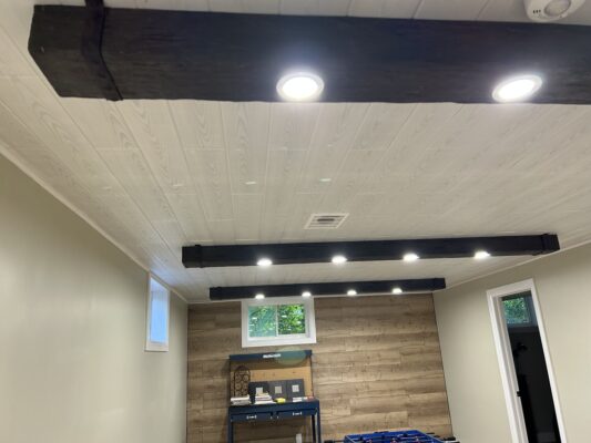 installing whitewash styrofoam ceiling planks