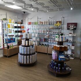 upgrading beauty salon with ceiling tiles