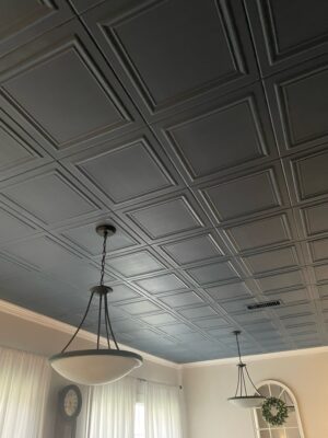 dining room ceiling upgrade with tiles