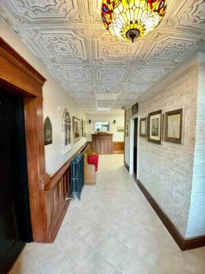 installing ceiling tiles for sanctuary suites