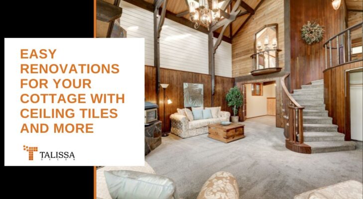 easy renovations for your cottage with ceiling tiles and more