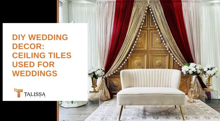 diy wedding decor ceiling tiles used for weddings