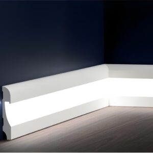 DSL 1220 LED Ready Polymeric Baseboard, Easy Install, Waterproof, Paintable (2)