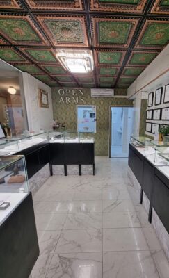 piercing shop transforms with ceiling tiles