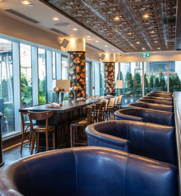 restaurant installs beautiful faux tin ceiling tiles