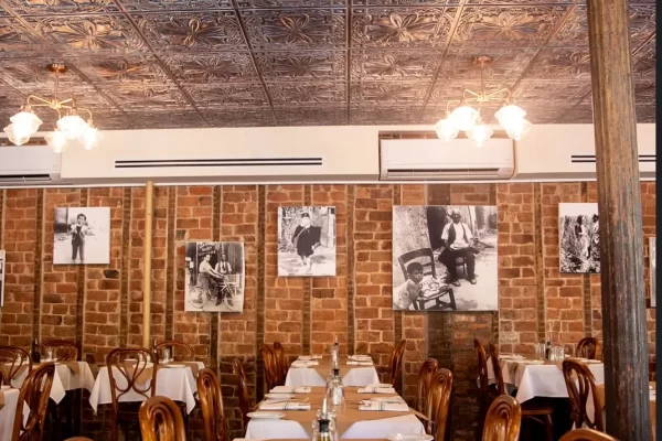 italian restaurant installs ceiling tiles