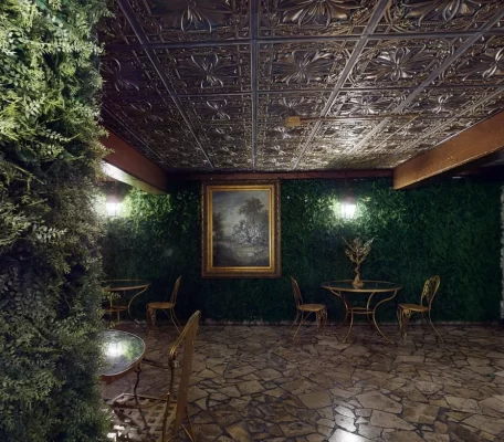 events venue installs ceiling tiles