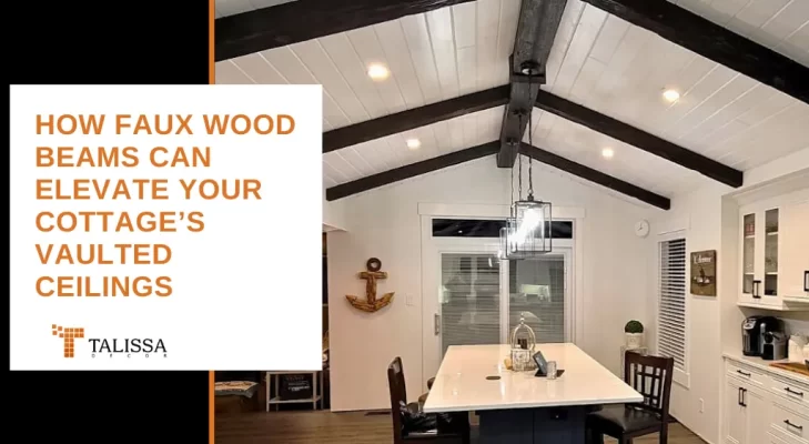 how faux wood beams elevate your cottage vaulted ceilings