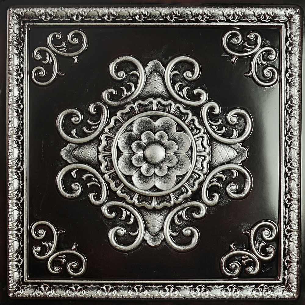 TD08 Vintage Silver Faux Tin Ceiling Tiles (1)