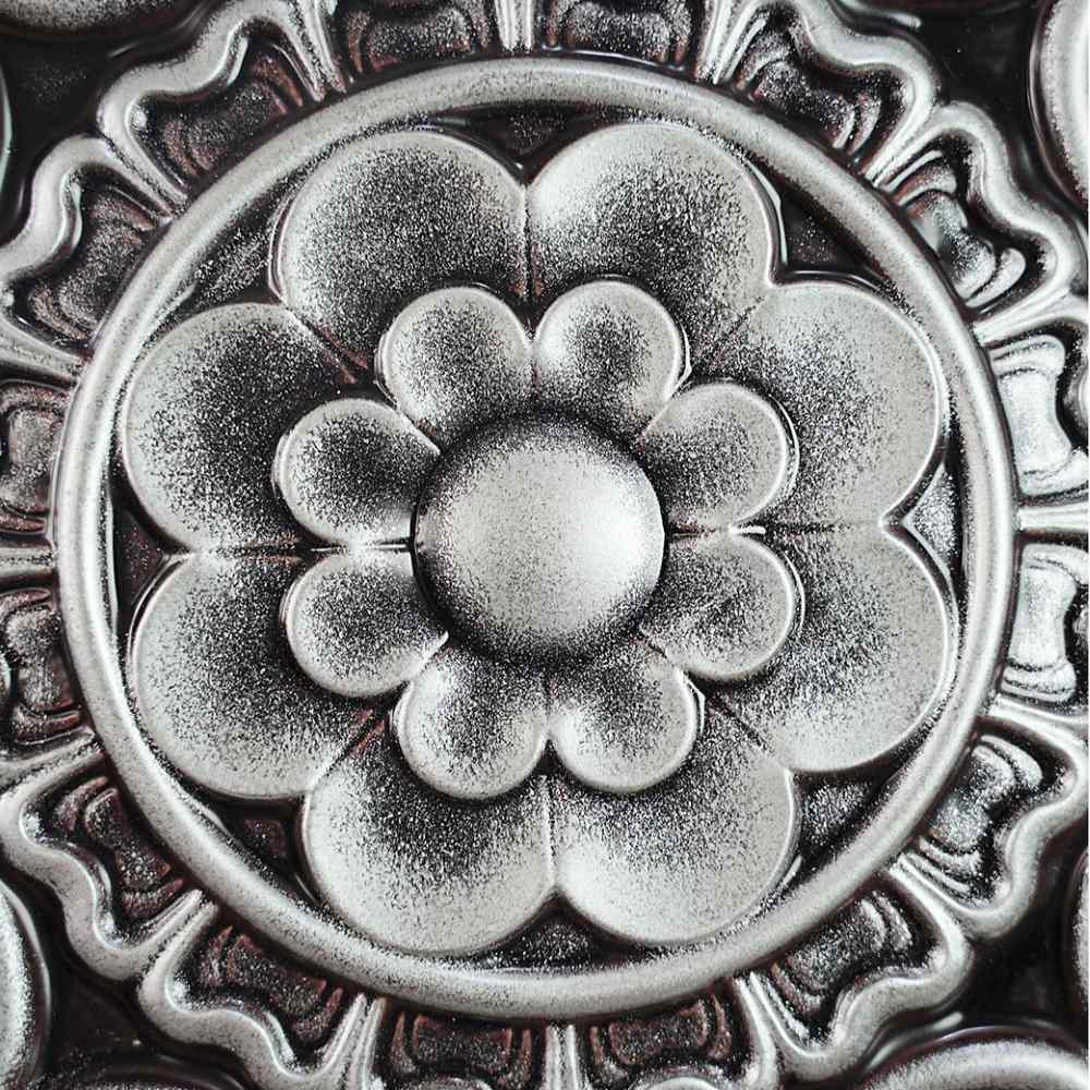 TD08 Vintage Silver Faux Tin Ceiling Tiles (8)