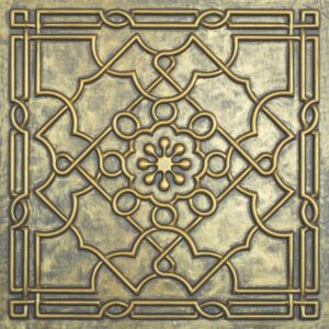 TD09 Ancient Gold Faux Tin Ceiling Tile (1)
