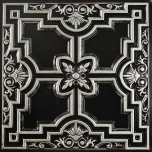 TD16 Vintage Silver PVC Ceiling Tiles (10)