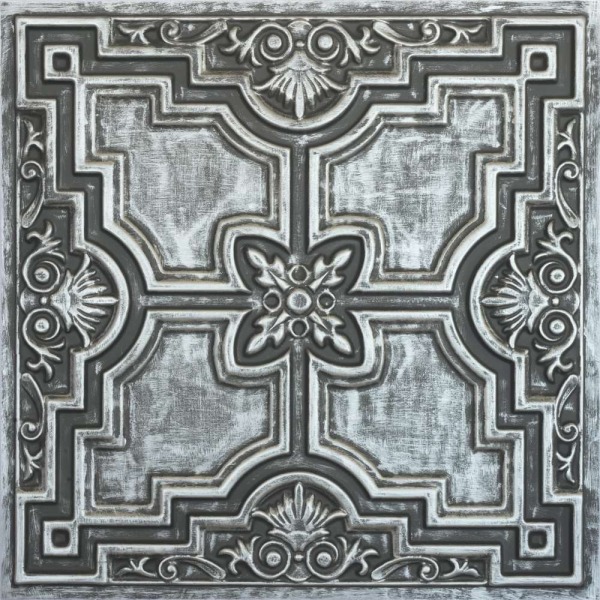 TD16 Vintage Silver PVC Ceiling Tiles (10)