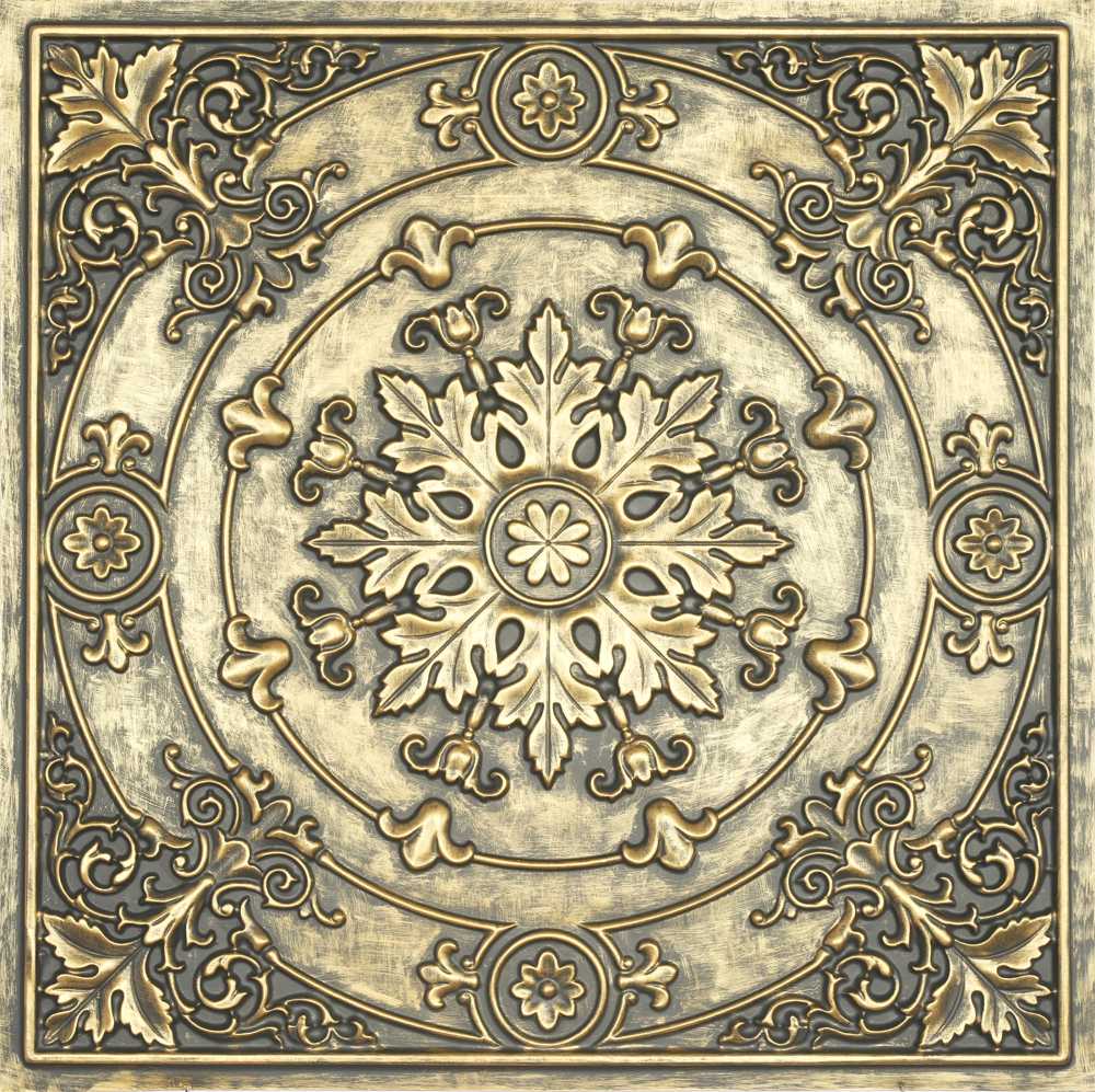 TD18 Ancient Gold Faux Tin Ceiling Tiles (15)