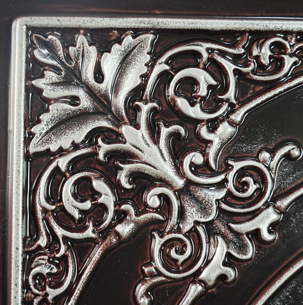 TD18 Vintage Silver Decorative Ceiling Tiles (4)