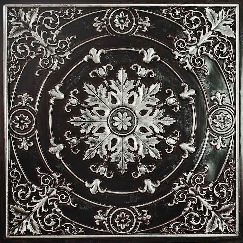 TD18 Vintage Silver Decorative Ceiling Tiles (7)