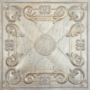 TD22 Aged Silver Rustic Tin Ceiling Tiles